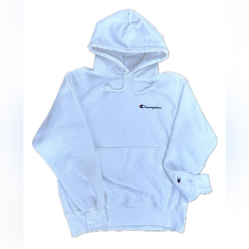 Champion Women’s S hoodie sweatshirt, cotton/poly White